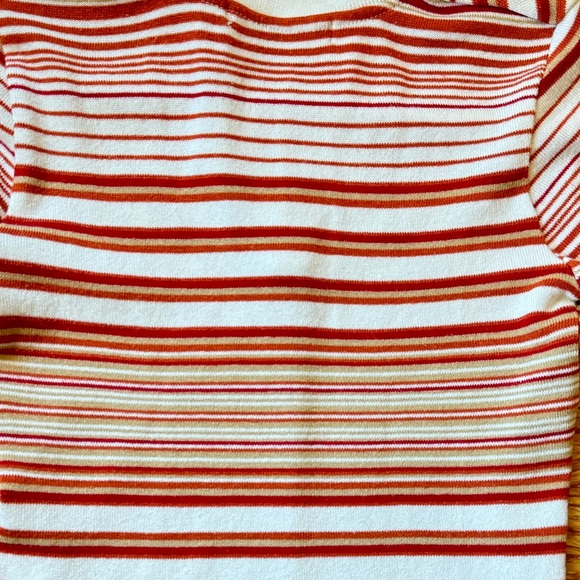 vintage 70s style chevron stripe orange brown tshirt - Picture 5 of 8